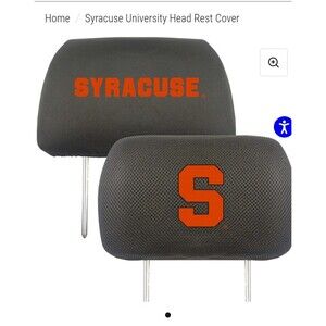 Syracuse University SU Orange Premium Auto HeadRest Covers NCAA Football Sports